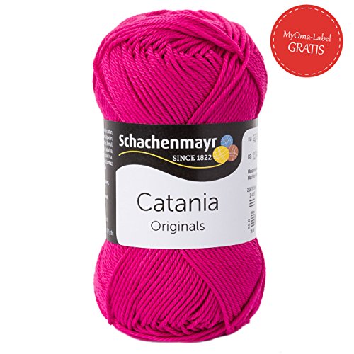 Catania leichte Sommerwolle Schachenmayr - Schachenmayr Wolle aus hochwertiger Baumwolle für farbenfrohe Designs! Sommerwolle Catania Original in cyclam Fb 114 (pink), kühlende Trageeigenschaft, Sommerwolle zum Häkeln und Stricken, Wolle Catania Schachenmayr, Baumwollgarn