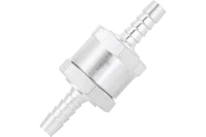 Oumefar Aluminium Fuel Check Valve One Way Multiple Models Non Return Valve with Pagoda Interface for Petrol Oil Fuel Hose 6mm