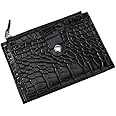 Fargo Croco Embossed Leather Clutch