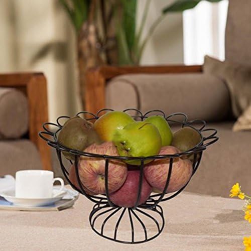 Fruit Basins Fashion Creative Fruit Basket Continental Fruit Basket Flower Basket Cutlery Living Room Fruit Pots ( Color : Bronze )
