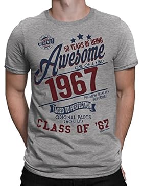 50 Years Of Being AWESOME Herren 50th T-Shirt Class of 1967 Geburtstag Gift Aged to Perfection von Buzz Shirts®
