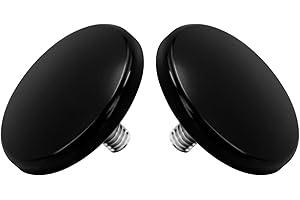 YHMTIVTU Motorrad Spiegel Blindstopfen Motorrad Spiegel Lochstopfen Kompatibel mit Harley Touring FLHX Street Glide Electra Glide Aluminium (Farbe: Schwarz)