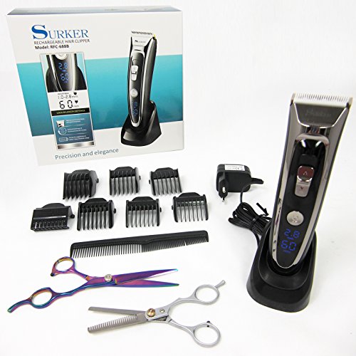 Preisvergleich Produktbild Haarschneider Keramik Haarschneidemaschine Set + Effilierschere+ Haarsche