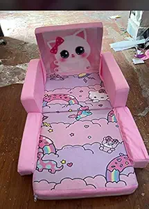 RK Handloom Kids Sofa Cum Bed Specially for 0 to 5 Years Kids for Comfort Sleep (34 * 20 * 28) (Design 8)