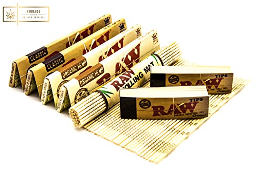 Raw Bamboo Rolling Mat mit 4 Raw Papers und 2 Broschüren von Raw Rolling Tips - 7