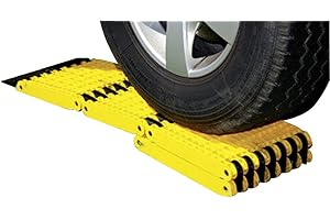 ZEWOOL Uniko 6in1 Faltrampe, faltbares Kunststoff-Sandblech Gelb