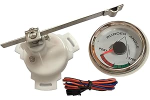 PRASKU Indicador de ángulo de Timón de Barco Marino de 52 Mm