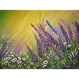 Acrylgemälde TRAUMHAFTE LUPINEN 2-teiliges Set