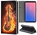 Price comparison product image Huawei P10 Lite Case Premium Smart One Side Flip Cover P10 Lite Flip Case Mobile Phone Case Huawei P10 Lite Design 1572 Geige Violine im Feuer Abstract