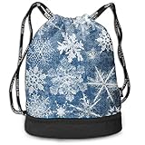 Rtytgfdw Multi-Functional Unisex Snowflake Backpack School Sport Gym