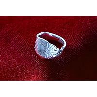 1 Besteck-Ring aus Kuchengabel Friesenmuster - Schmuck Silberbesteck