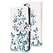 Produktbild KunyFond Hülle für iPhone SE/5S/5,iPhone SE/5S Schutzhülle Brieftasche im BookStyle,Kreative Retro Schön PU Leder Hülle Tasche für iPhone SE/5S Malerei Marmor Muster Flip Handytasche Kunstleder Lederhülle Folio PU Leather Wallet Case Klapp Cover Schutz Etui Schale Schutzhülle Bumper Dünn TPU Back Rückseite Tasche Ständer Etui mit Standfunktion Karteneinschub und Magnetverschluß Anti-Scratch Shell Etui Pouch Flip Case Cover für Apple iPhone SE/5S/5 (Blauer Schmetterling)