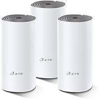 TP-Link Deco E4 Mesh WLAN Set (3er Pack), AC1200 Dual Band Router & Repeater (Reichweite bis zu 370m², ideal für große Häuser