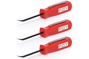 PQY Mini Pocket Pry Bar with Pocket Clip 4.5" Length 3pcs (red)