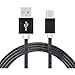 Price comparison product image Digi Pig Durable USB Type C Nylon Braided Cable (2 Metre) for the Xiomi Pocophone F1 with High Speed Charging and Data Transfer BLACK