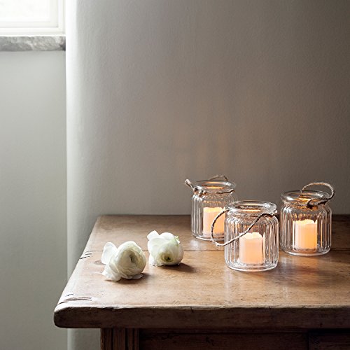 3er Set LED Votivkerzen im Dekoglas Batteriebetrieb Lights4fun - 2