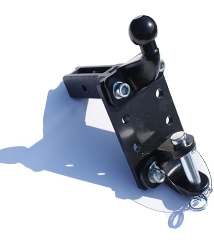 TOPTOW 3 in 1 ATV/UTV Towing Hitch Receiver 64032 Ball Mount Adapter with 1 7/8 inch Ball, Fit