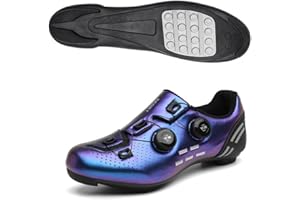 MEIJU Mateju Zapatillas Ciclismo Hombre y Mujer, Adulto Zapatillas de Ciclismo Suela de GomaRespirables Antideslizantes, Exterior Zapatillas de Ciclismo Unisex Sin Sistema Sloqueo