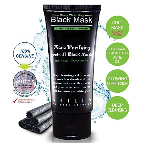 SHILLS *Top* Originale SHILLS Schwarze Acne Purifying Peel Off Aktivkohle-Maske Mitesser Pickel Akne Entferner Gesichtsmaske Tiefenreinigung Gesichtspeeling Hoch Effektiv gegen Verunreinigungen! Für eine Reine und Glatte Haut! – Keine Fälschung mit Original Siegel!