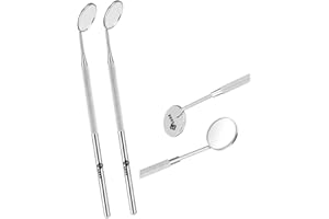 YSCARE Miroir Dentaire en Acier Inoxydable Inspection des Dents Bouche en Acier Inoxydable Miroir Dentiste Convient également aux extensions de cils (Miroir double)