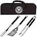Produktbild Grill Republic Premium Grillbesteck-Set (3-teilig) Durchdachtes BBQ Grill-Zubehör (Extra Lang) aus Edelstahl mit Hochwertiger Tragetasche | Große Grill-Zange, Grill-Gabel und Grill-Wender
