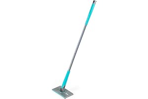 Beldray Anti-Bac Clip-to-Grip Bathroom Mop - Large Mop Head, Tiles/Floor/Mirrors/Bathtub, Hygienic Push Release Handle, 360° Swivel Head, 4 Machine Washable Cloths, Cleaning & Scrubbing, Wet & Dry