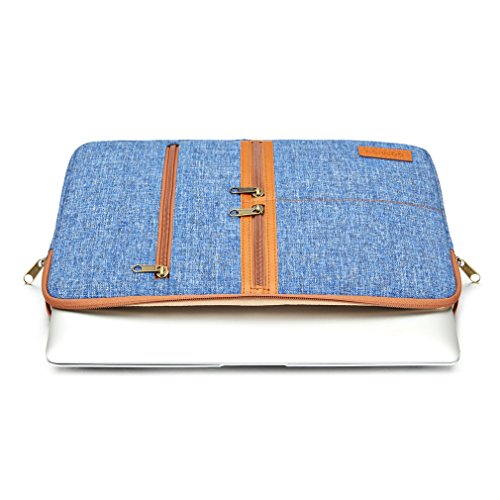 DOMISO 14 Zoll Einfachen Stil Laptoptaschen Business Laptop Notebook Hülle Sleeve Laptoptasche Sleeve Hülle Schutztasche , Blau - 5