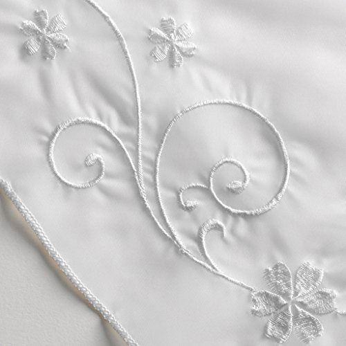 1er-Pack Voile Stickerei Bändchenrollo mit Tunnelzug Raffrollos, Weiß, B/H: 80/140cm - 2