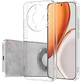 Elfia Honor Magic 8 Lite 5G ile Uyumlu Kılıfı Şeffaf Silikon Ultra İnce Tarz Kapak S&uuml;per