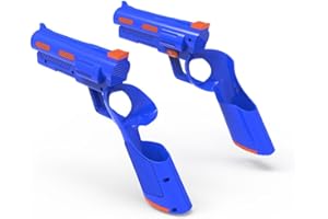 Lokyoyo Gun Stock Attachment for Quest 3S/3 - Enhance VR Shooting Games, VR Stock Handle Controller Grips Cover Gun Shell Controller Gun Case, 1 Pair (Blue)