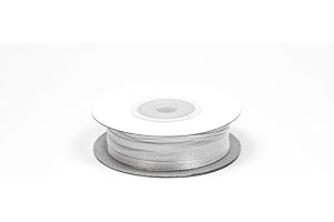 CREATIVERY Rouleau de ruban de satin de 50 m x 3 mm // Ruban décoratif pour mariage, baptême (blanc 029)