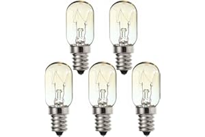 Sunnylinn 15W E14 Screw Salt Lamp Bulbs 230V, Scentsy Warmer Bulb Small Edison SES Warm White 2700K, Sewing Machine Light Bulb, Pygmy Fridge T20 Tubular Incandescent (5-Pack)