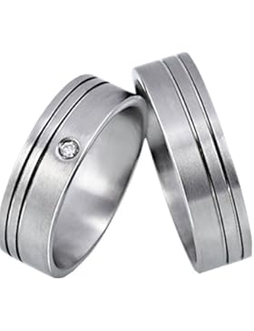 2 Partnerringe Titan Freundschaftsring Verlobungsring Trauringe titanringe eheringe Paarpreis mit Gravur Milano11