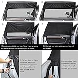 Auto Sonnenschutz (2 St¨¹ck) – Sonnenblende Auto mit UV Schutz f¨¹r Baby Kinder Haustier faltbares Meshmaterial Geeignet - 2
