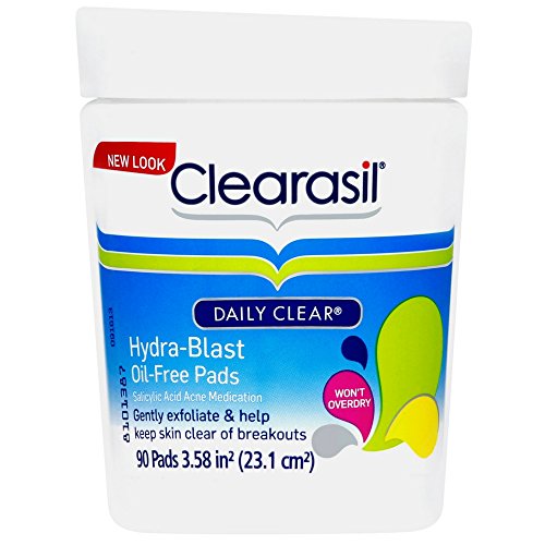 Clearasil Daily Clear Hydra- Blast Pads 90 Ct Jar Oil-Free
