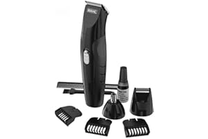 Wahl Regolabarba, regolabarba, regolabarba, regolabarba da uomo, regolabarba da uomo, kit toelettatura, rifinitore per naso, rifinitore per il corpo, 3 testine intercambiabili, 9685-016