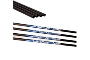 ACCMOS Bogenschießen ID 4,2 mm 31/32 Zoll Spine 300 350 400 500 600 700 800 900 1000 Reinem Carbon Pfeilschaft, für Pfeil und Bogen Jagd und Schießübungen DIY Pfeil 12 Stück