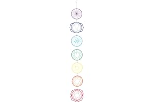 Something Different Stunning Multicolor Chakra Wall Hanging - 86cm x 14cm (1 Pc.) - Handcrafted String Art Decor - Elevate Home Ambiance & Balance Energy - Ideal Home Decor