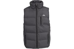 Trespass Męska wyściełana ciepła kamizelka z zapięciem, czarna, XL