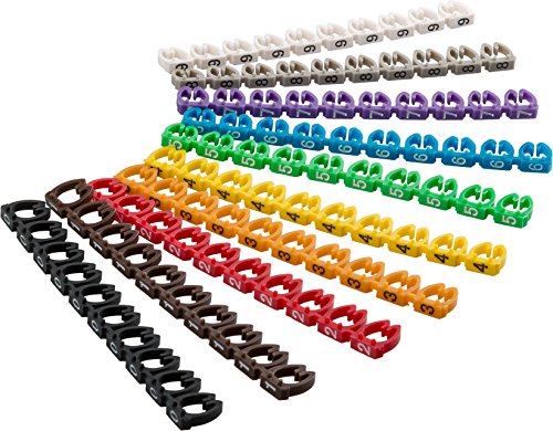 Goobay 72515 Kabelmarker-Clips "0-9" für Durchmesser, 6 mm farbig