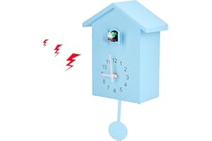 HERCHR Decorativo Orologio a cucù, Orologio a cucù Minimalista con Pendolo, Uccello Appeso Orologio Decorazione Sveglia, Orologio a Cucu con Uccellino Che Esce per casa, Soggiorno, Cucina, Ufficio