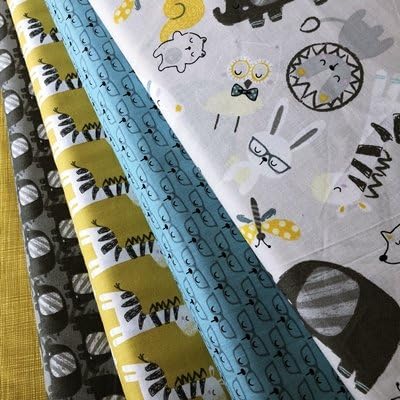 SAFARI FABRIC BUNDLE - Safari Animals - Bundle - FEFB02 - 5 Fat Quaters 50 cm x 550 cm each - By Fabric Editions - 100% Cotton
