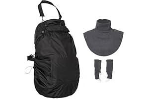 Hoppediz Housse polaire 3 en 1, housse de transport universelle chaude pour porte-bébé et écharpe avec housse de pluie, col écharpe et chauffe-mains, anthracite, 1 unité