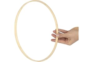 EKO DEKO UG EkoDeko Bambus Ringe 30 cm – 3er Pack – Große Holzringe zum Basteln, Makramee & Kranzgestaltung – Natürliches Bambusmaterial