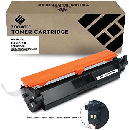 ZOOMTEC Compatible 17A CF217A Black Toner Cartridges Work for HP M102a M102w MFP M130a 130nw 130fn 130w Printer (With Chip)