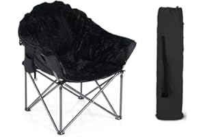 ‎HIGH POINT SPORTS HIGH POINT SPORTS Campingstuhl Faltbar Klappstuhl Moon Chair XXL bis 150kg Moonchair Extra Breit Campingsessel Angelstuhl für Indoor Outdoor Camping