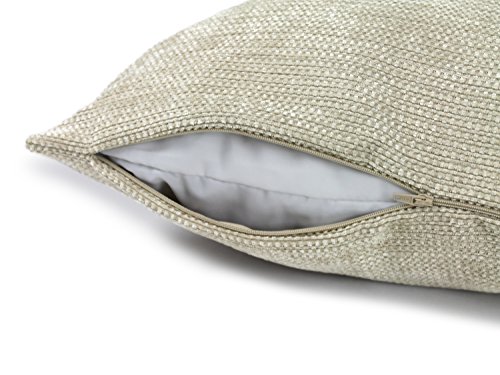 Neutex Kissenhülle Karat von deko trends – moderne Wohndekoration in dezentem Design erhältlich in 9 trendigen Unifarben und 2 verschiedenen Größen – passend für Kissenfüllungen bis 40 x 40 cm und 50 x 50 cm, natur, 38 x 38 cm - 5