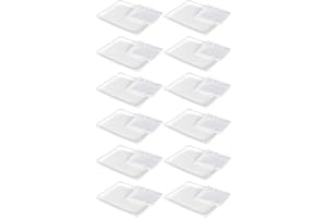 Acan Tradineur - Pack de 12 bandejas y blondas rectangulares - Fabricación de cartón Que Incluyen blondas caladas 100% reciclables - Apto para Uso alimentario - 31 x 38 cm - Color Blanco