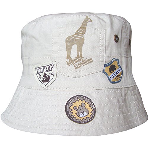Baby Boys Expedition Adventure Safari Bucket Style Summer Sun Beach Hat (6-12 Months (48cm), Sand)