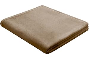 ‎BIEDERLACK Biederlack Wohn- und Kuscheldecke, 100 % Baumwolle, Samtband-Einfassung, 150 x 200 cm, Schoko, Cotton Pure, 239749